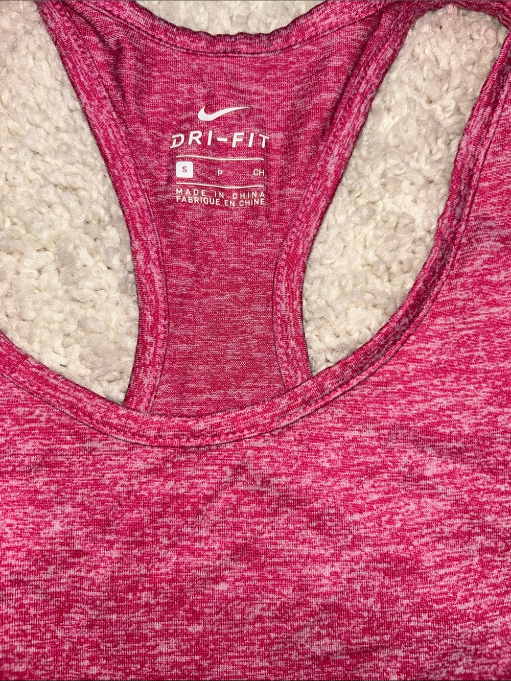 Nike Heathered Raspberry Racerback Tank Top - Picture 2 of 3